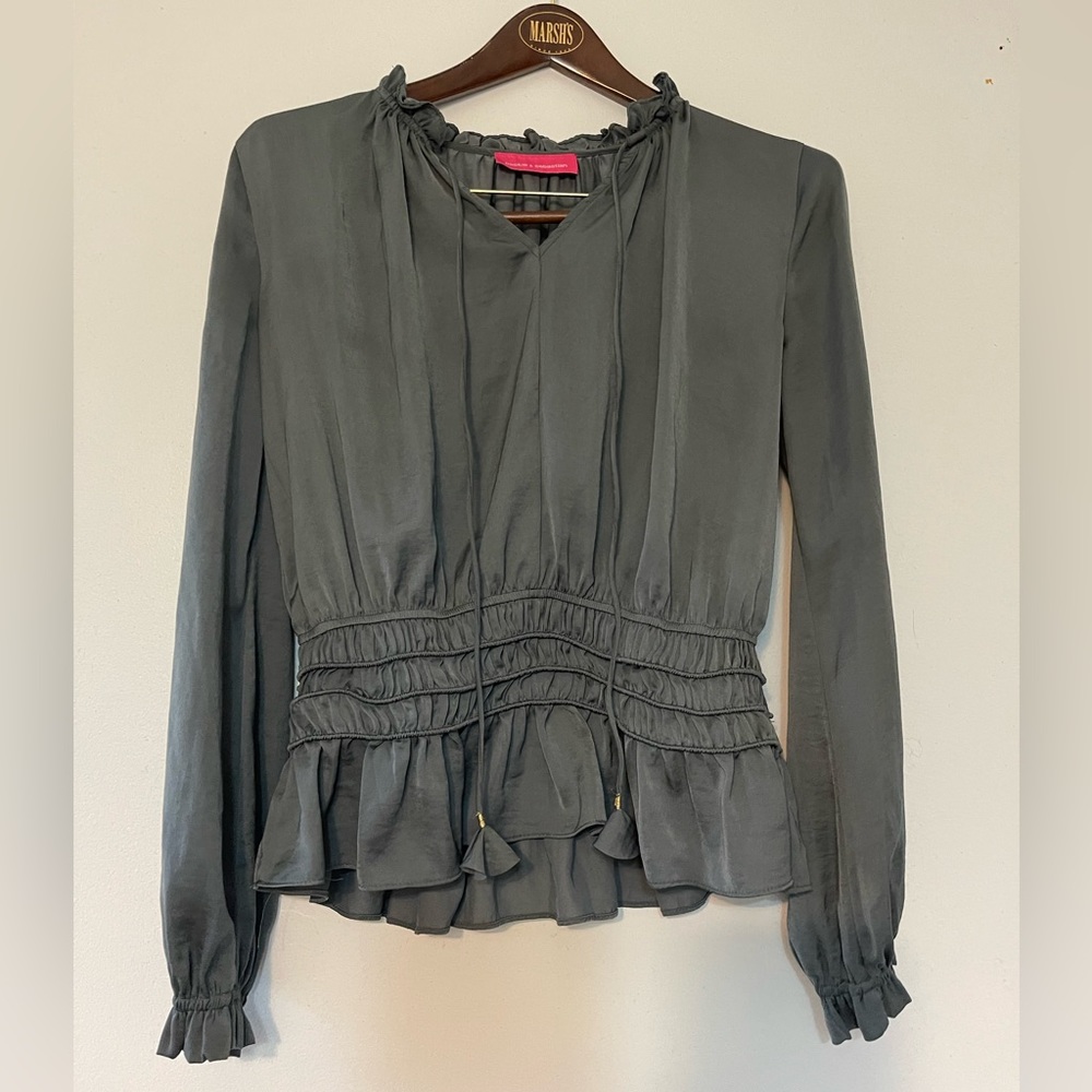 Satin grey blouse